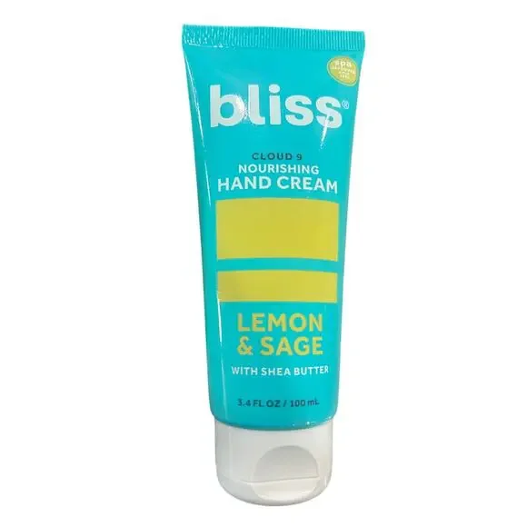🍋NEW** Bliss Cloud 9 Nourishing Hand Cream in Lemon & Sage scent. 3.4 Oz - Picture 2 of 7